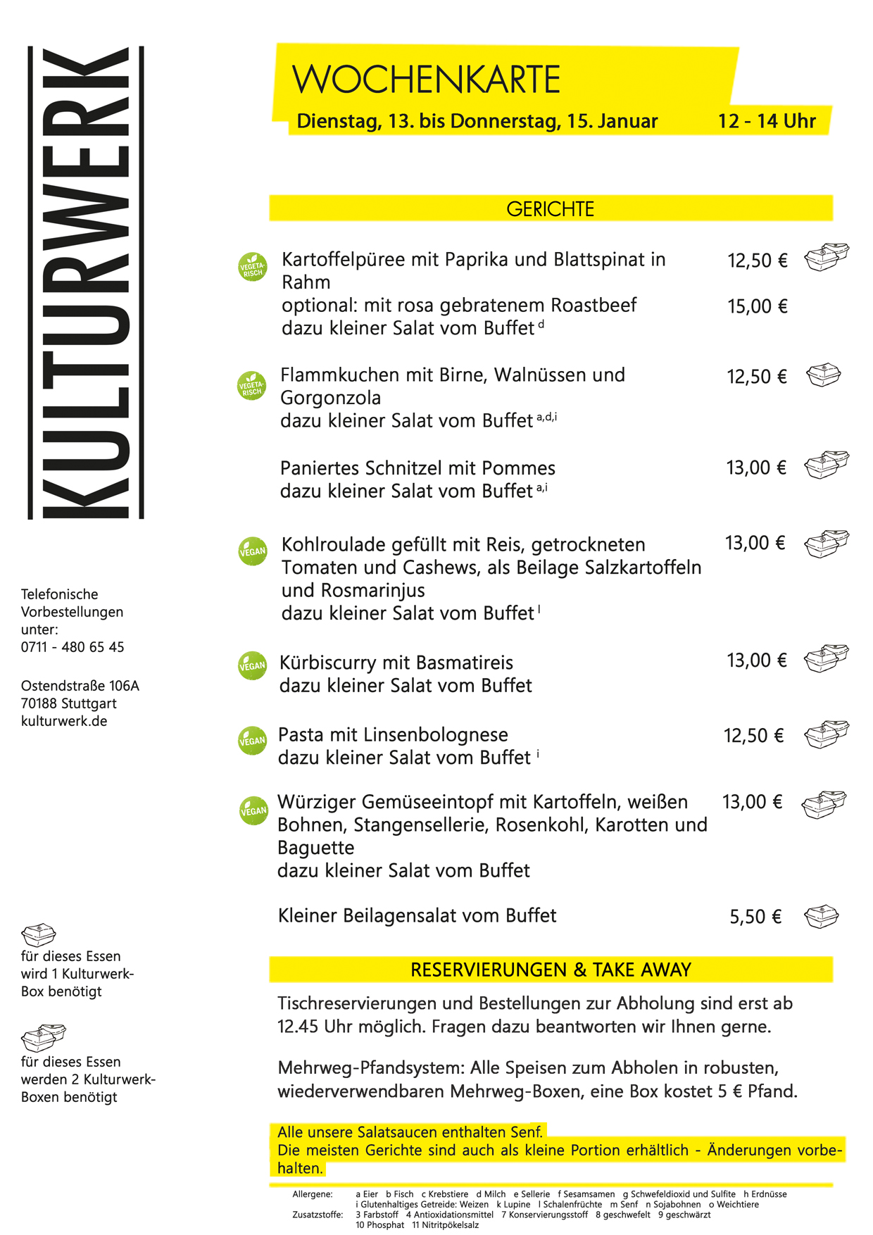 Wochenkarte KW 2 2026