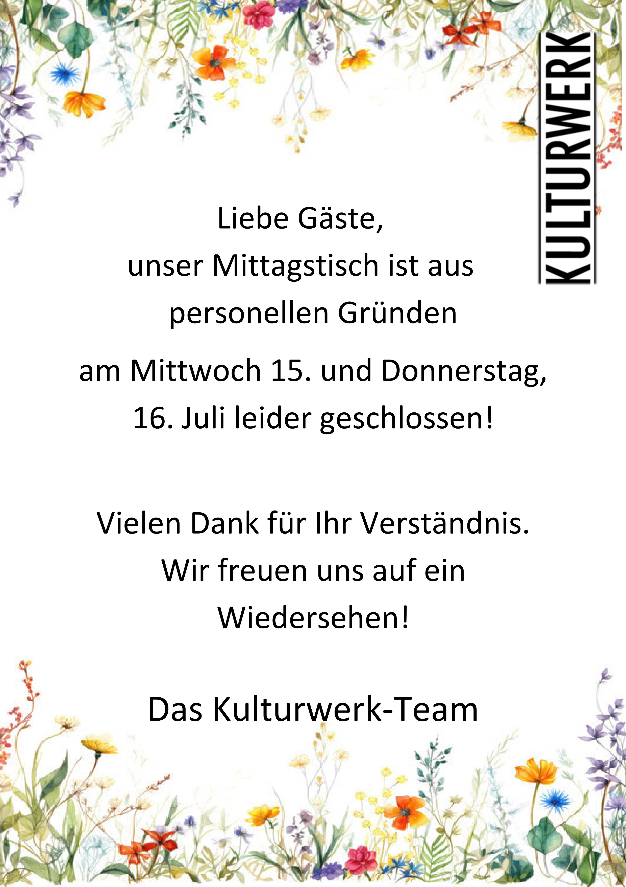 Wochenkarte KW 29 2026