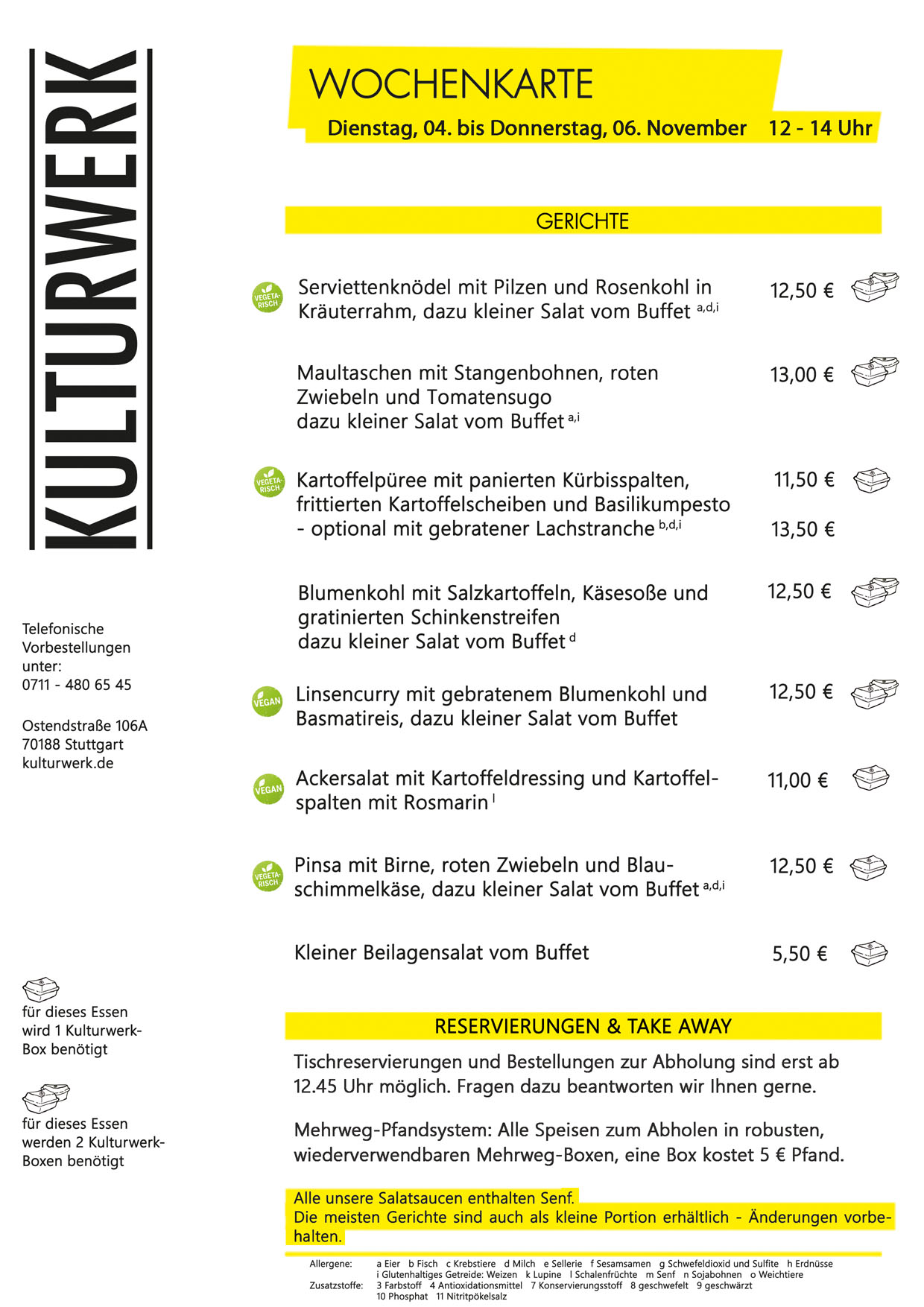 Wochenkarte KW 45 2025